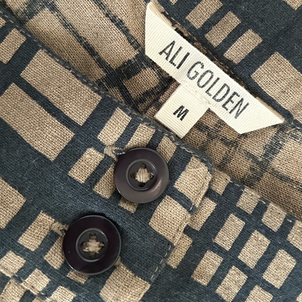 Ali Golden raw silk trousers - M